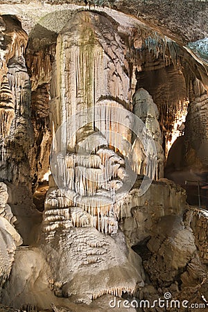 Stalagmite in Postojna cave Stock Photo