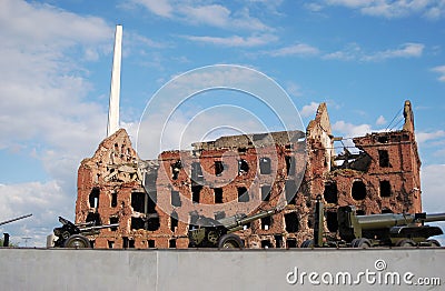 Stalingrad battle war memorial in Volgograd, Russia. Editorial Stock Photo