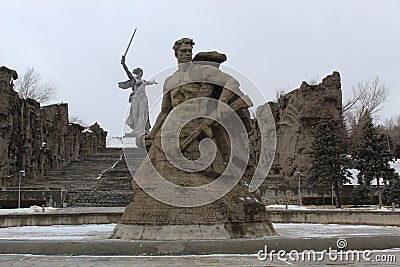 Stalingrad Volgograd wwii Volga region Russia History Monument Editorial Stock Photo