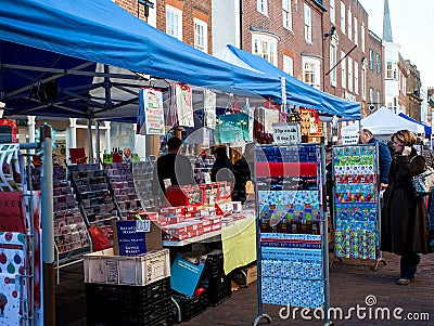 Stall of cards and giftwrap Editorial Stock Photo