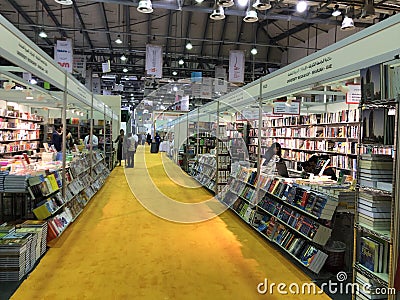 Stalls at Sharjah International Book Fair Editorial Stock Photo