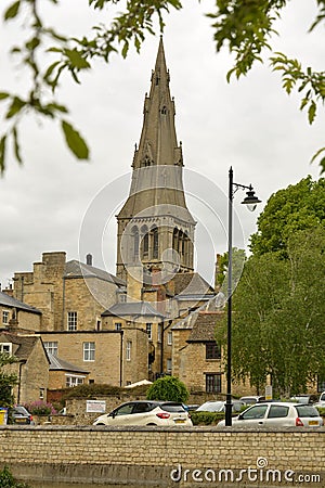 Stamford, United Kingdom. May 31, 2019 - Street view of city centre. Old buidings, Stamford, England Editorial Stock Photo