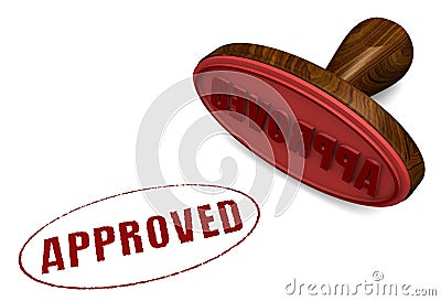 Stamp of approval Stock Photo