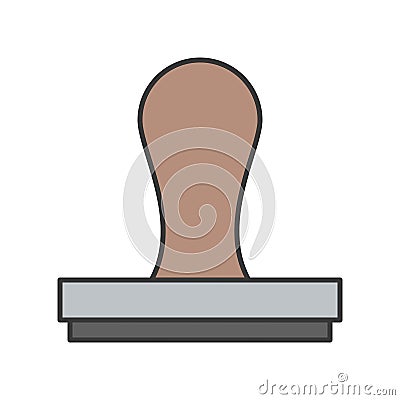 stamp, approval or agreement icon, filled outline editable stroke Vector Illustration