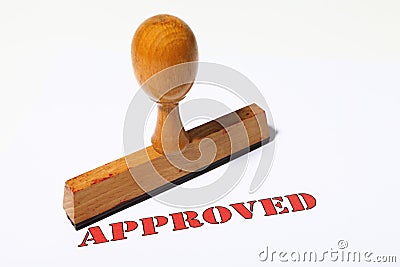 Stamp Approved Stock Photo