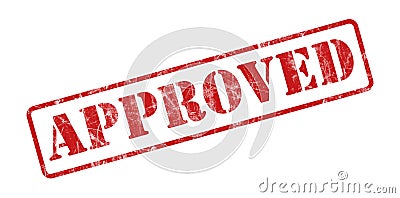 Stamp Approved Stock Photo