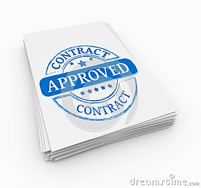 Stamp approved Stock Photo
