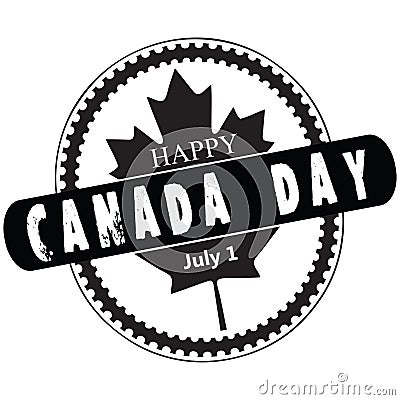 Stamp Canada Day Vector Illustration