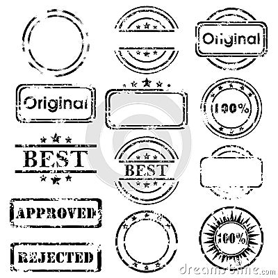 Stamp collection Vector Illustration