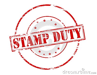 Stamp duty Cartoon Illustration