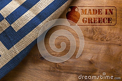 Stamp Made in Greece Stock Photo