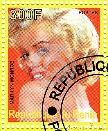 Stamp with Marilyn Monroe Editorial Stock Photo
