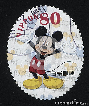 Stamp Mickey Mouse Editorial Stock Photo