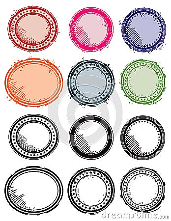 Stamp Set Vector Illustration