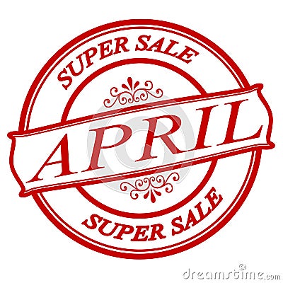 April super sale Cartoon Illustration