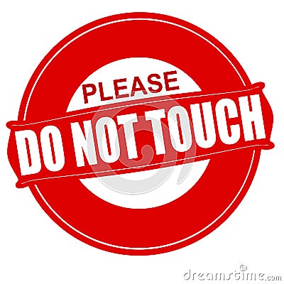 Do not touch Cartoon Illustration