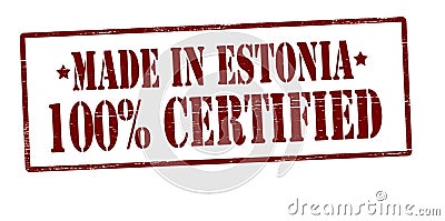 Made in Estonia one hundred percent certified Cartoon Illustration