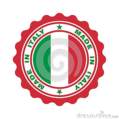 Stamp with text `made in Italy` Cartoon Illustration