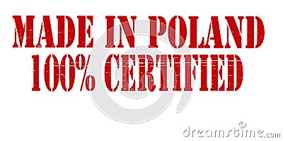 Made in Poland one hundred percent certified Cartoon Illustration