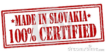 Made in Slovakia one hundred percent certified Cartoon Illustration