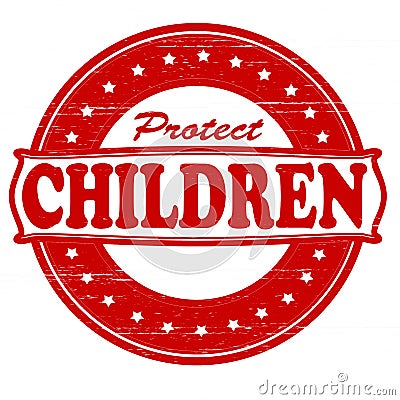 Protect children Cartoon Illustration