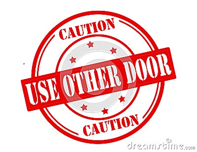 Use other door Cartoon Illustration