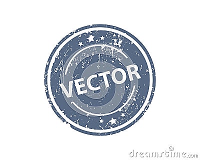 Stamp vector texture. Rubber cliche imprint. Web or print design element for sign, sticker, label. Vector Illustration