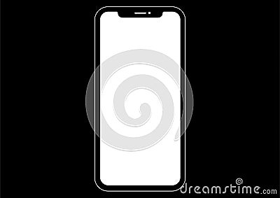 Iphone Smartphone Computer Icon Vector Cartoon Illustration