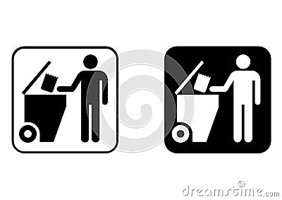 Trash Dumpster Icon Stock Photo