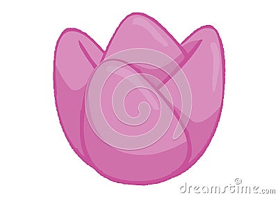 Rose colored petals and flower buds and various gradients Cartoon Illustration