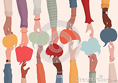 Agreement or affair between a group of colleagues or collaborators.Diversity People who exchange information.Sharing . Exchange Vector Illustration