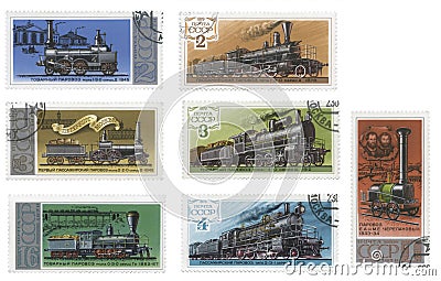 Stamps Editorial Stock Photo