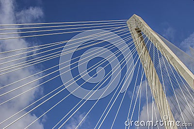 Stan Musial bridge across Mississippi River in St. Louis, MO. Editorial Stock Photo