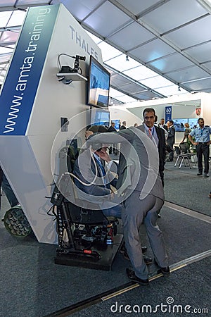 The stand of Air Manoeuvre Training Alliance Editorial Stock Photo