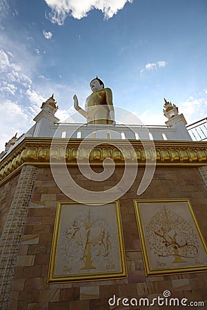 Stand buddha Side view Stock Photo