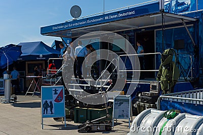 Stand Bundeswehr German for `Federal Defence` Editorial Stock Photo