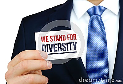 We stand for diversity Stock Photo