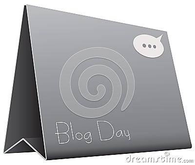 Stand for holiday Blog day Vector Illustration