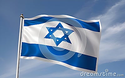 Stand with Israel. Israeli abstract flag Stock Photo