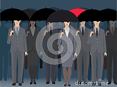 Stand out from the crowd Vector Illustration