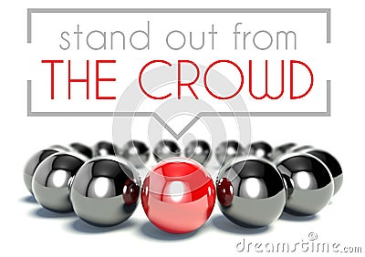 Stand out from the crowd unique concept Stock Photo