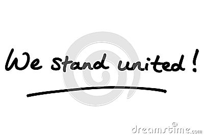 We stand united Stock Photo