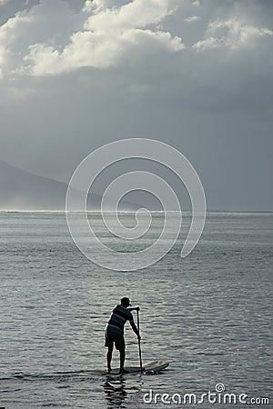 Stand Up Peddle Boarding Editorial Stock Photo