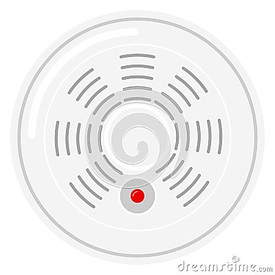 Standalone smart smoke detector icon isolated on white background Vector Illustration