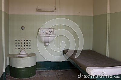 Standard Alcatraz jail cell Stock Photo
