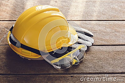 Standard construction safety equipment Stock Photo