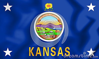 Standard of the Governor of Kansas, USA. Stock Photo