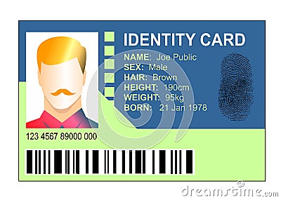 Standard Identification card Stock Photo