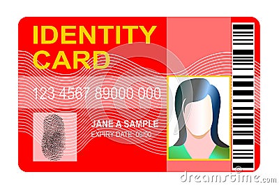 Standard Identification card Stock Photo