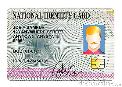 Standard Identification card Stock Photo